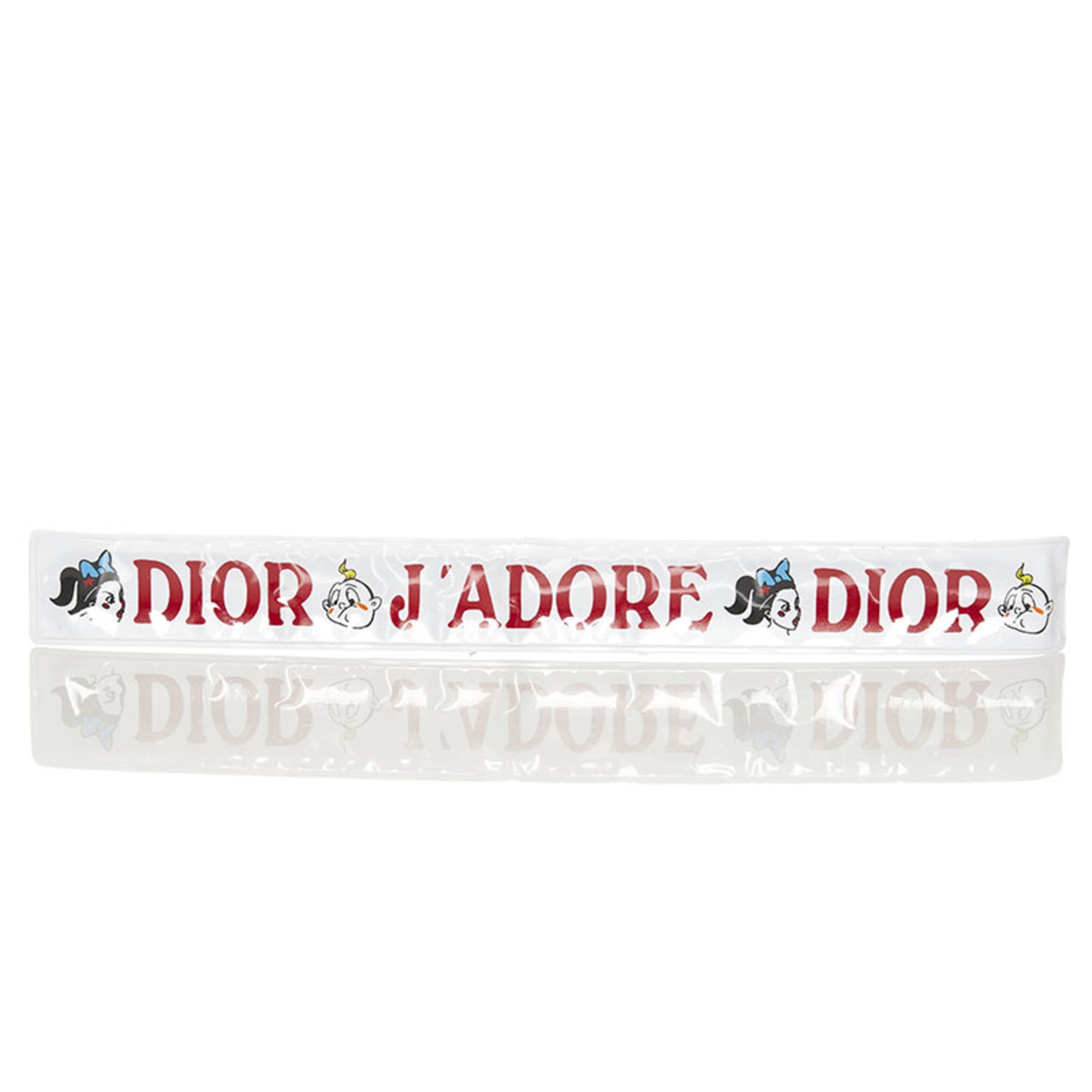 Authenticated Used Christian Dior Dior Wristband White Vinyl Ladies