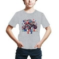 thumbnail image 3 of Xudanell Boy 4th of July Shirt Kid Independence Day Truck Print Crew Neck TShirts Children Wear Toddler Boy Shirts Grey 5-6 Years, 3 of 4