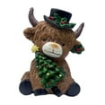 thumbnail image 3 of jicheng Christmas Highland Cow Statue Decoration Resin Table Ornament Home Accent for Entrance Coffee Table Office Family Living Room Christmas Tree, 3 of 9