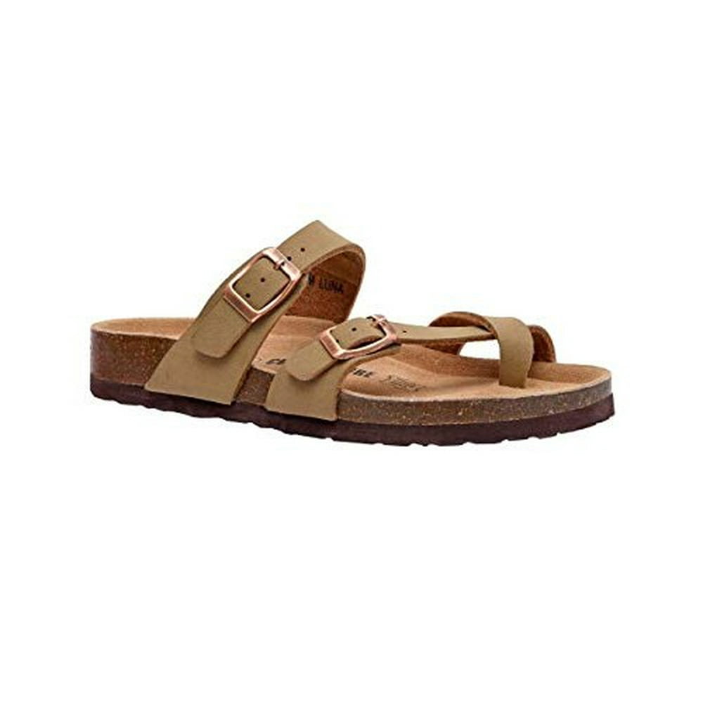 CUSHIONAIRE CUSHIONAIRE Women's Luna Cork Footbed Sandal with