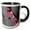 Black/White, variant on 3drose, Honey Bee Feeding on Peach Tree Blossom, 15oz Mug