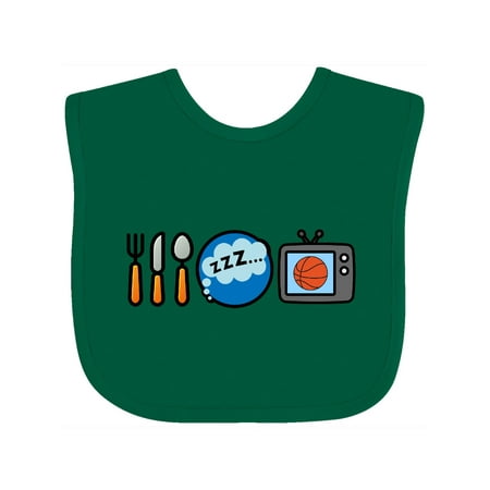 

Inktastic Eat Sleep Watch Basketball Gift Baby Boy Bib