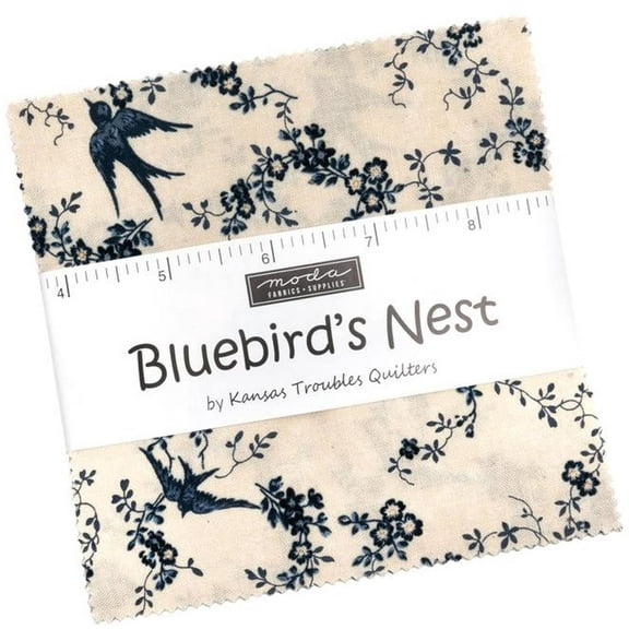 Bluebird's Nest Charm Pack by Kansas Troubles Quilters, 42 5-inch Precut Fabric Quilt Squares