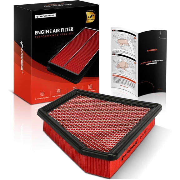 A-Premium Pre-oiled Engine Air Filter Compatible with 2010-2017 Chevy/GMC (Equinox, Terrain), 2.4L 3.0L 3.6L
