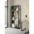 thumbnail image 3 of Tvilum Sign Tall Matte Grey/Jackson Hickory 5 Shelf Bookcase Room Divider, 3 of 12