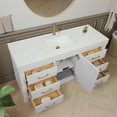thumbnail image 5 of Leon 60" Single Bathroom Vanity in Washed White w/ Composite in Lightning White, 5 of 17