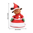 thumbnail image 4 of sweethay Sombrero de muñeca de Navidad de dibujos animados para exteriores, juguete de peluche que brilla cantando, , juguetes encantadores, Kits de decoración para fiestas ciervo navideño, 4 of 6