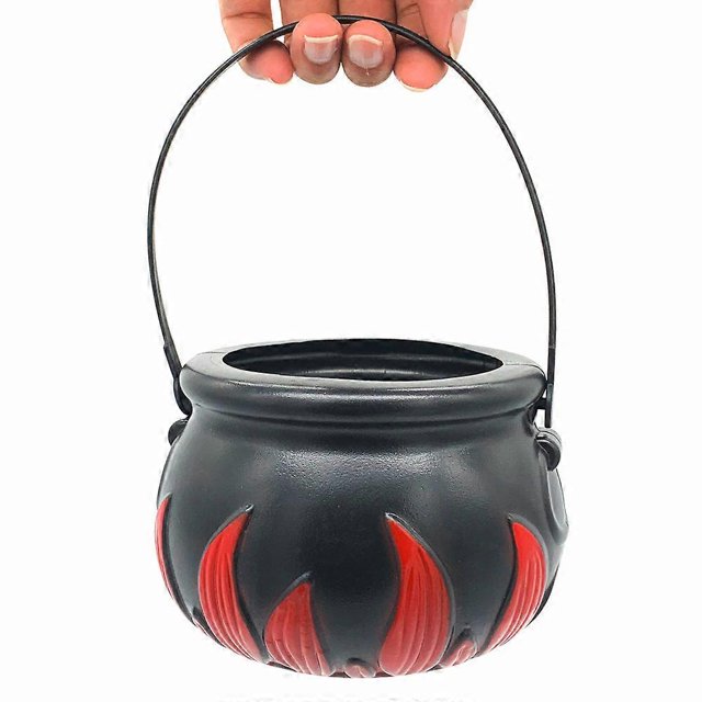 Halloween Cauldron Candy Bucket - Plastic Wear-Resistant Kettle For Toy Storage & Halloween Gift! Halloween Party Favor Supplies