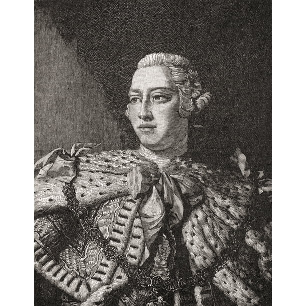 King George III Portrait Print - 18" X 24" Premium Poster, Johann Zoffany Painting, Historical Art