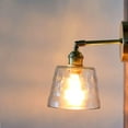 thumbnail image 3 of FSLiving Adjustable Wall Sconces with UL Plug-in Cord Bedside Reading Light E26 Bronze Base with Rotate Switch Clear Glass Wall lamp Fixture for Hallway Kitchen Island Bathroom Lighting Dimmable, 3 of 9