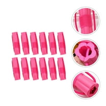 LEORX 12Pcs Hair Roll Tool Self Grip Curling Tools for Women in Pink