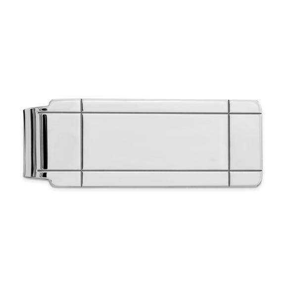 Sterling Silver Rhodium-plated Money Clip