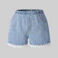 thumbnail image 2 of WRTFVZA Girls Jean Shorts Size 9-10 Years Toddler Girl's Ripped Jeans Distressed Denim Shorts with Pockets, 2 of 5