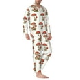 thumbnail image 3 of Bingfone Men'S Pajama Set 2 Piece Loungewear Pjs, Long Sleeve With Pajama Pants-Mushroom, 3 of 9