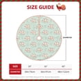 thumbnail image 2 of Rateoe Flora Daisy Cactus Pattern Christmas Tree Skirt with Ties , Christmas Tree Decorations, Farmhouse Christmas Decor Xmas Holiday Decorations-30", 2 of 6