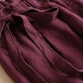 thumbnail image 7 of High Waist Wide Leg Pants for Women Tie Knot Baggy Comfy Womens Summer Flowy Cotton Linen Palazzo Pants Trousers, 7 of 7
