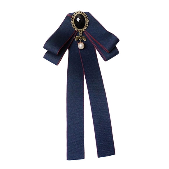 Broche de pajarita Salvador azul con rojo para mujer