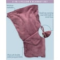 thumbnail image 2 of Bliss Faille Travel Pillow Blanket Lightweight Compact Soft Travel Pillow and Blanket 2 Piece Set, 2 of 7