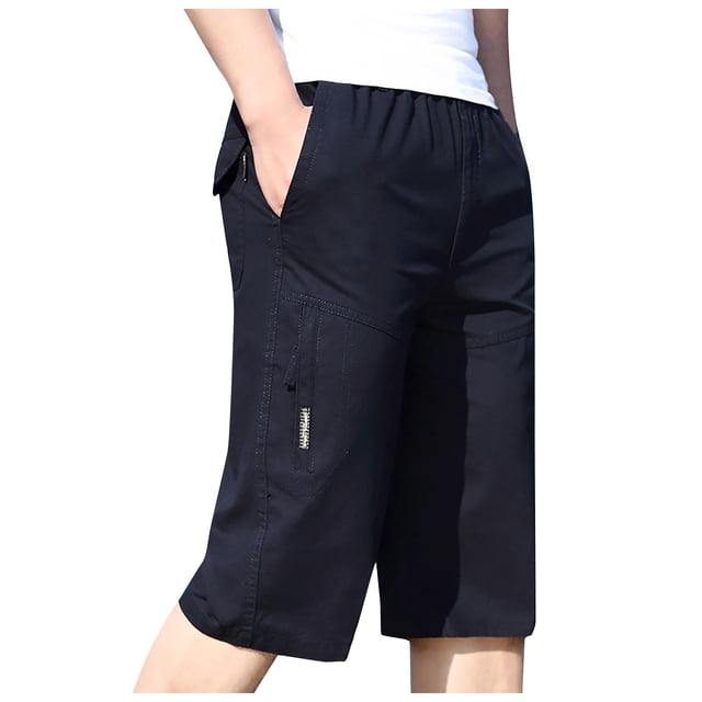 Diufon Men's Athletic Shorts Drawstring Waisted Outdoor Sport Shorts Spring Summer Hiking Shorts with Pockets