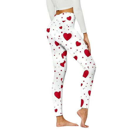

Womens Crop Leggings Womens Leggings Valentine Day Cute Print Casual Comfortable Home Leggings Boot Pants Maternity Fashion Leggings