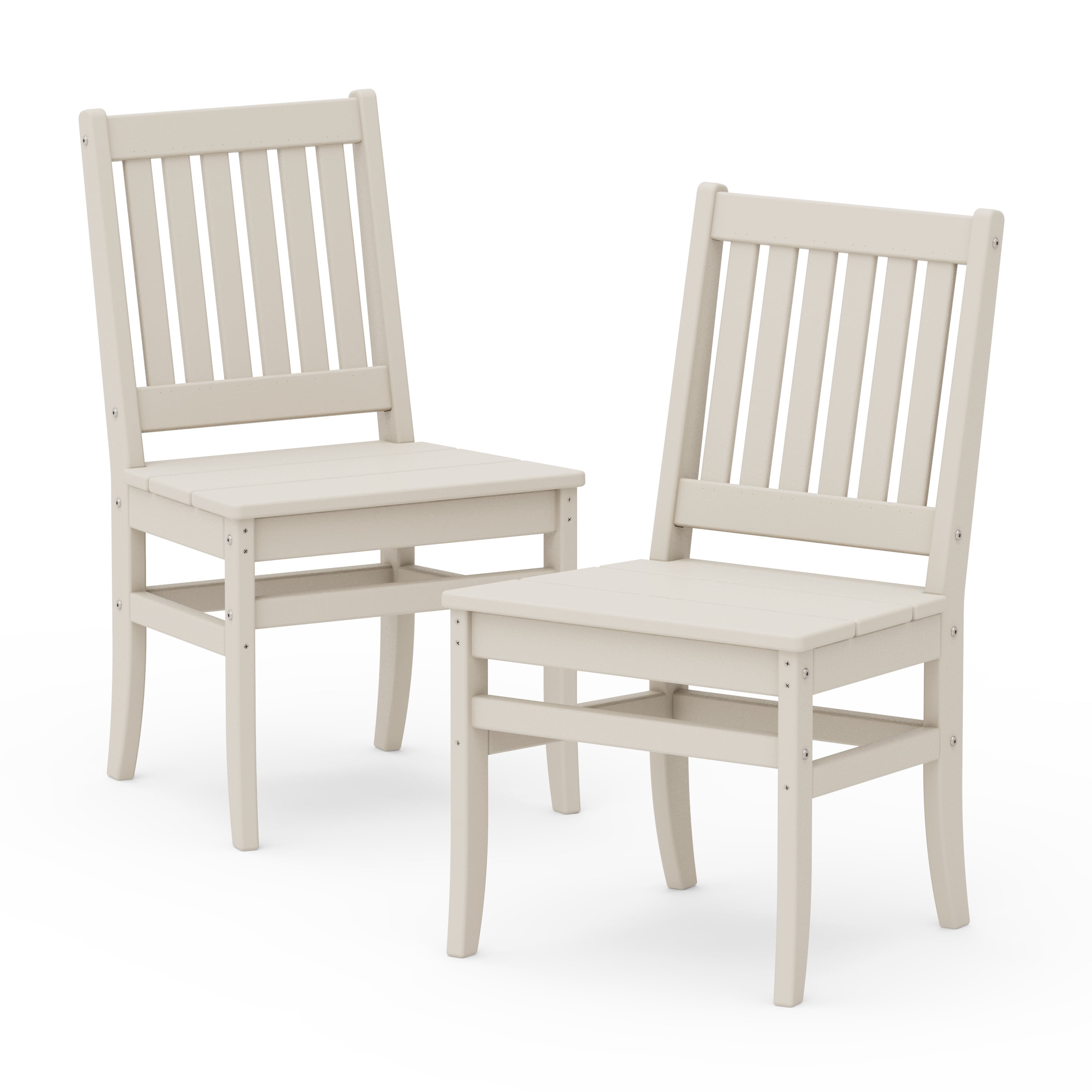 Better Homes & Gardens by POLYWOOD Southlake Outdoor Dining Side Chair (2 Chairs), All-Weather HDPE, Patio Seat, Sand