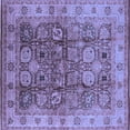 thumbnail image 1 of Ahgly Company Machine Washable Indoor Square Oriental Blue Industrial Area Rugs, 7' Square, 1 of 4