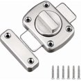 thumbnail image 1 of Silver Anti-Theft Sliding Bolt Lock for Cabinets, Wardrobes, and Garden Doors with 6 Screws, 1 of 5