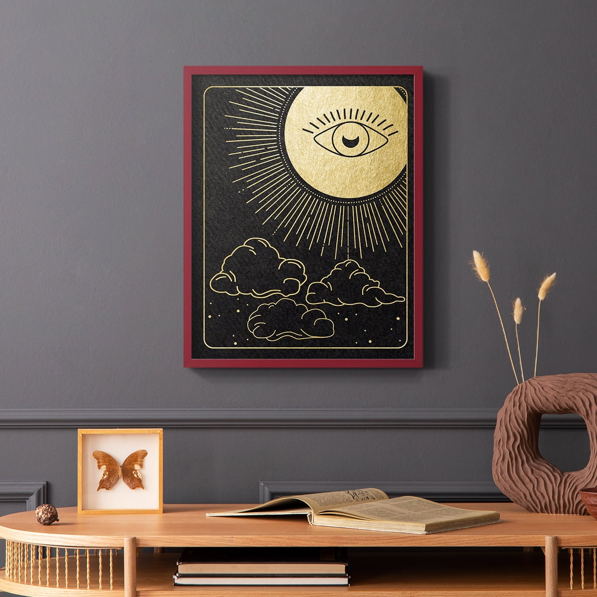 Celestial Eye in Paper Solid Wood 11 x 14 Framed Print