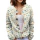 thumbnail image 1 of Jersey tipo cárdigan Akivide de punto con estampado floral de otoño para mujer, 1 of 2