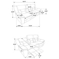 thumbnail image 7 of Greer Upholstered Motion Reclining Sofa Taupe, 7 of 7