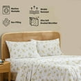 thumbnail image 4 of THD Blue & Yellow Floral Bed Sheets - 4 Piece Bed Sheet Set - Wrinkle Resistant & Ultra Soft - Fits Mattresses up to 15 Inches Deep, 4 of 6