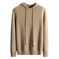 thumbnail image 4 of Suéter con capucha para hombre, suéter de punto sin costuras de color sólido, suéter con capucha, suéter con parte inferior, suéter casual para hombre, otoño e invierno, 4 of 6