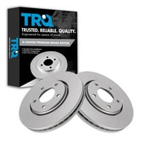 TRQ Front Brake Rotors Set Vented Premium G-Coated Fits Select 2001-2007 Chrysler Town & Country 2001-2003 Voyager Dodge Caravan Grand Caravan