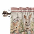 thumbnail image 5 of Hokiten Rod Pocket Curtain Valance, Easter Bunny Pink, Farmhouse Window Valance for Living Room, Bedroom, Kitchen Country French Vintage Botanical Eggs 60"W x 18"L, 5 of 8