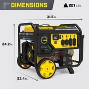 Champion Power Equipment 7500-Watt Electric Start Dual Fuel Home Backup Portable Generator with CO Shield®