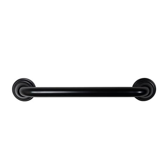16 in.  Decorative Shower Safety Grab Bar - Black