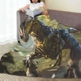 thumbnail image 6 of Pofeuu Ferocious Dinosaur Print Ultra-Soft Micro Fleece Blanket,for Bed Or Sofa,All Season Throw Blankets Flannel Blanket-60"x50", 6 of 7