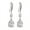 White Gold Plated, variant on PYNZY Rose Gold Plated Jewelry Teardrop Dangle Hook Earrings for Women's Birthday Wedding Gift by Cubic Zirconia