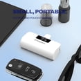 thumbnail image 4 of CHARGEWORX Portable Power Bank with LCD Display, Built-in Lightning Connector, Dual Charge Fast Charge Portable Charger 5000mAh, Compatible with iPhone 14, 13, 12 & Older (White ), 4 of 7