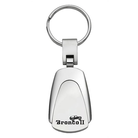 Ford Bronco II Climbing Teardrop Key Chain (Silver)