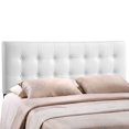 thumbnail image 3 of Modern Contemporary Full Size Vinyl Headboard, White Faux Leather, 3 of 3