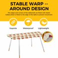 thumbnail image 4 of Cute Ladybugs Table Cloths for 8 Foot Rectangle Tables, Spring Botanical Leaves Beige Patio Waterproof Elastic Fitted Tablecloths, Washable Rectangular Table Cover for Camping, 4 of 8