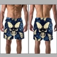 thumbnail image 3 of luoweisi Men's Beach Shorts Quick Dry Swim Trunks with Mesh Lining Skull Butterfly L, 3 of 5