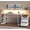 White, variant on Home Office Desk with LED Light & Power Outlets, 63 inch Computer Desk with Monitor Stand and Printer Space, Gaming Desk with Drawers and Storage Shelves for Study Writing Working, Black