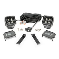 Rough Country LED Ditch Light Kit for 14-21 Jeep Cherokee KL | White DRL - 70080