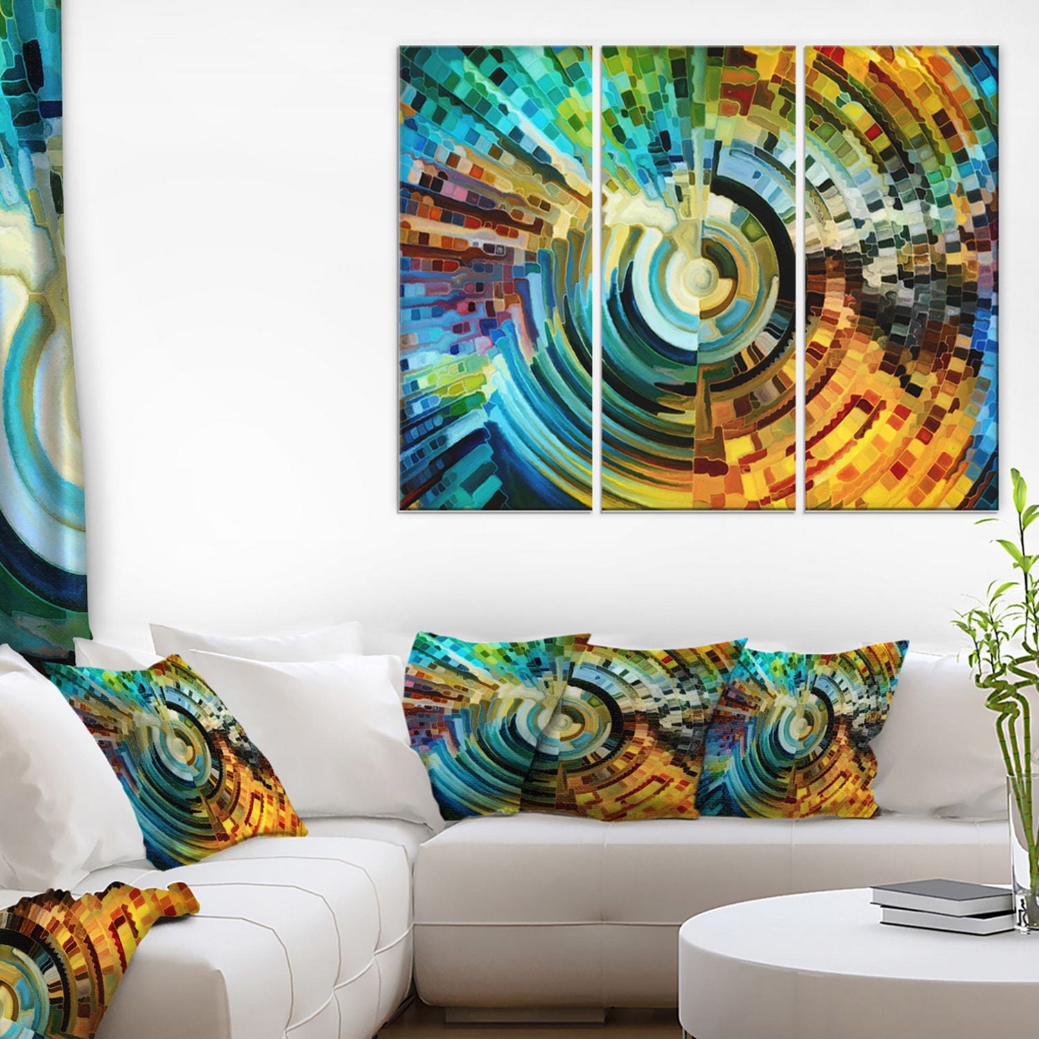 Design Art Paths of Stained Glass Canvas Print