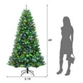 thumbnail image 3 of Costway Arbre de Noël Pré-Éclairé 6 Pieds avec Télécommande et 9 Modes d'Éclairage, 3 of 10