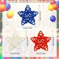 thumbnail image 3 of Rattan Wall decor, 4Th of July decor, Red decorations, Open Weave Star Accents, Fourth of July Mantel Displays, Red White Blue Mix, 18 Pc, 3 of 8