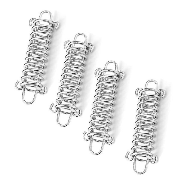 Hebilla a presión para tienda, 4 piezas Gancho de extensión de bobina tensora Gancho a presión de acero inoxidable para acampar al aire libre Senderismo Viajes Playa4pcs-silver LingWen 8390615251310