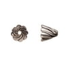 Twisted Corrugate Antique Silver-Plated Bead Cone Fits 12-14mm Beads 12x12mm Sold per pkg of 10pcs per pack
